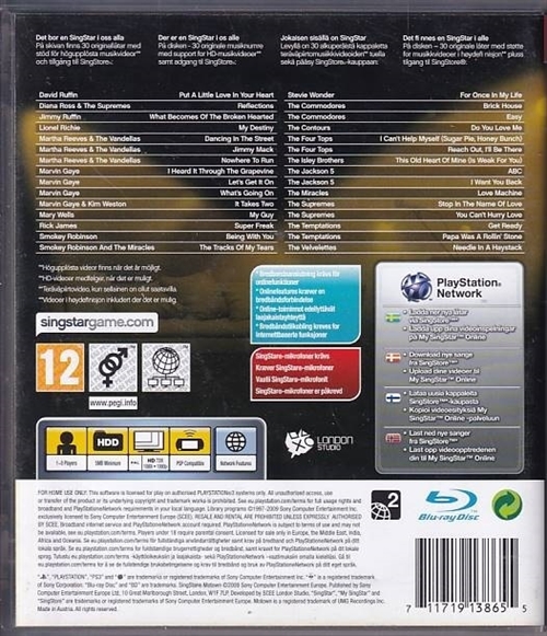 SingStar Motown - PS3 (B Grade) (Genbrug)